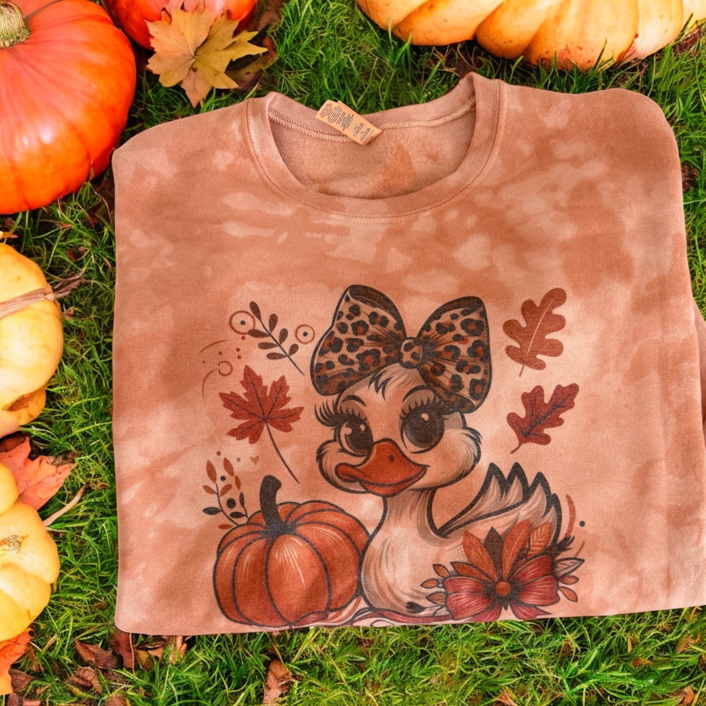 Fall Duck tie dye sweatshirt
