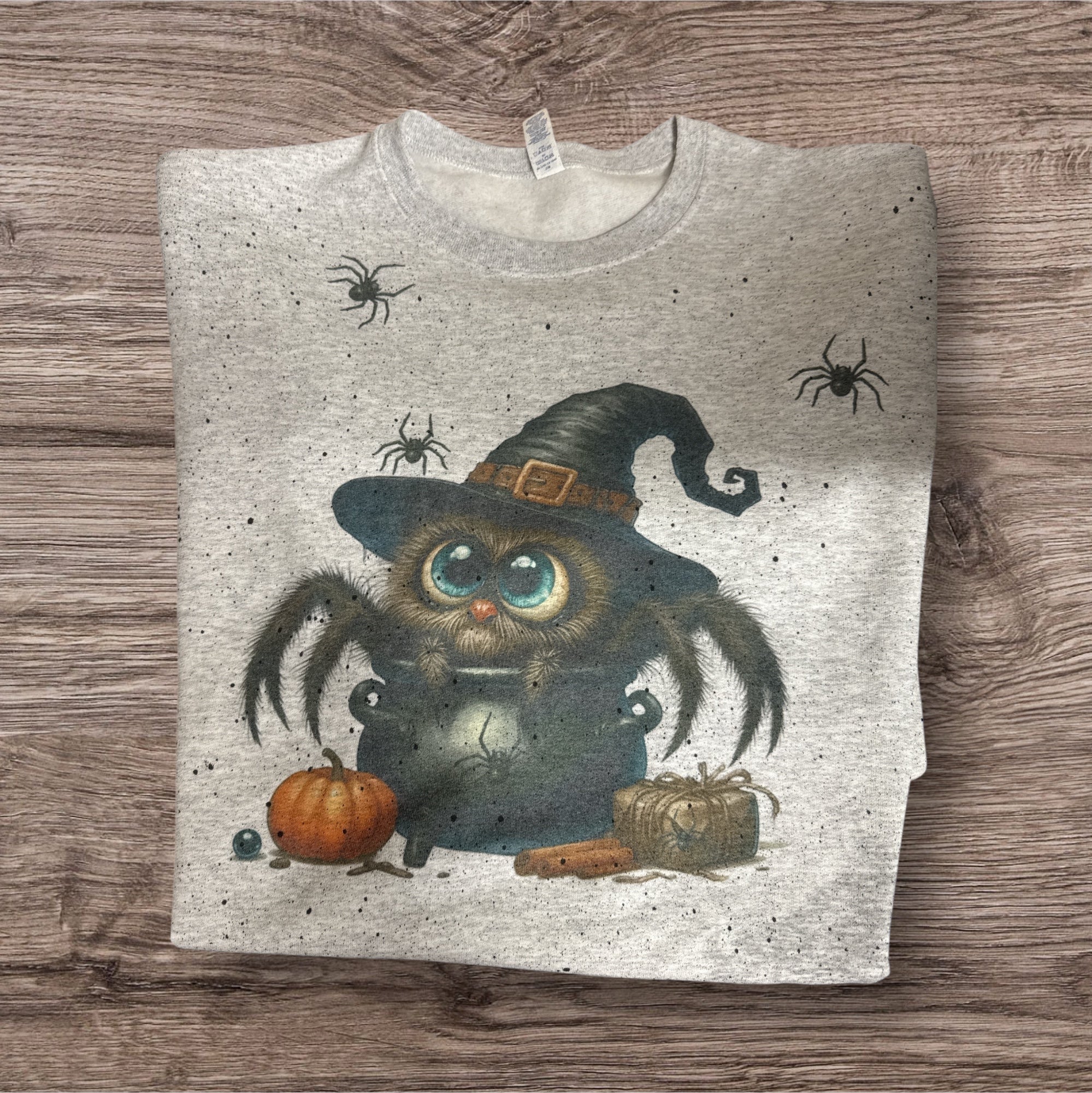 Halloween Spider Sweatshirt with Accents