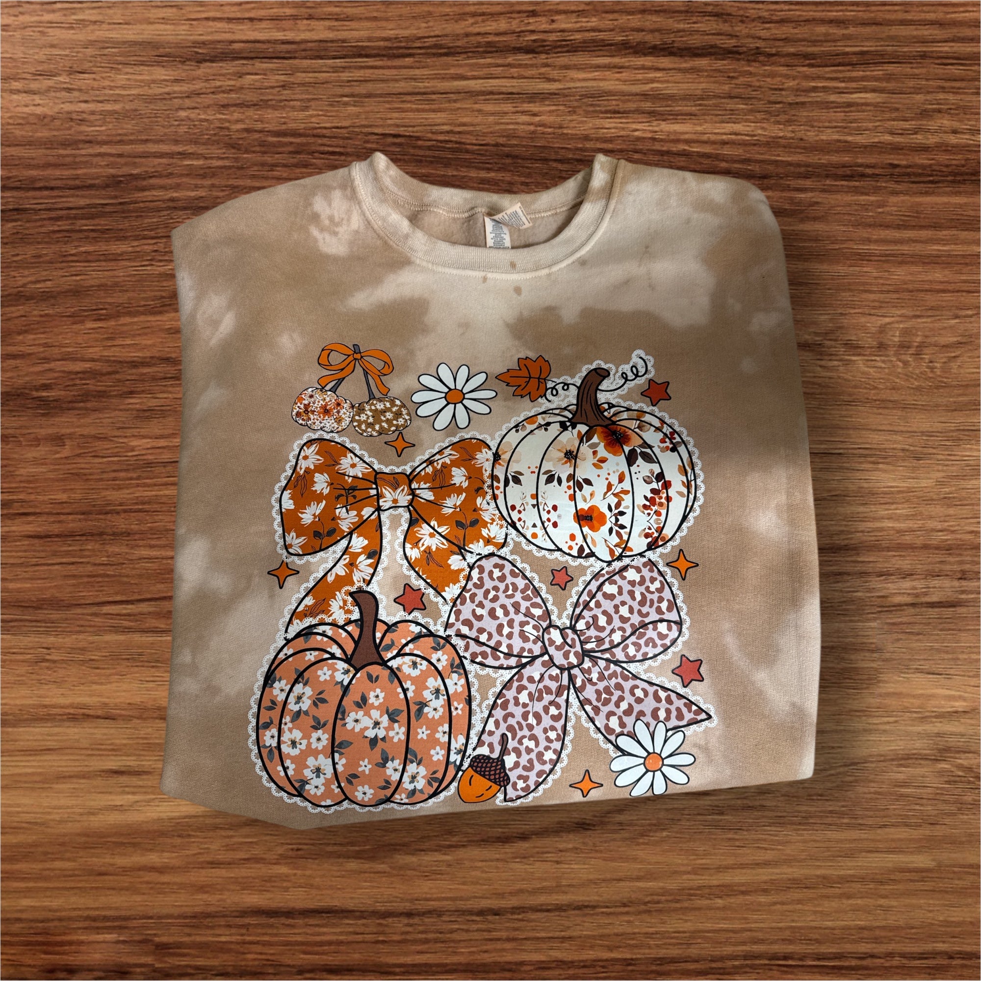 Fall Collage Tie Dye Sweatshirt