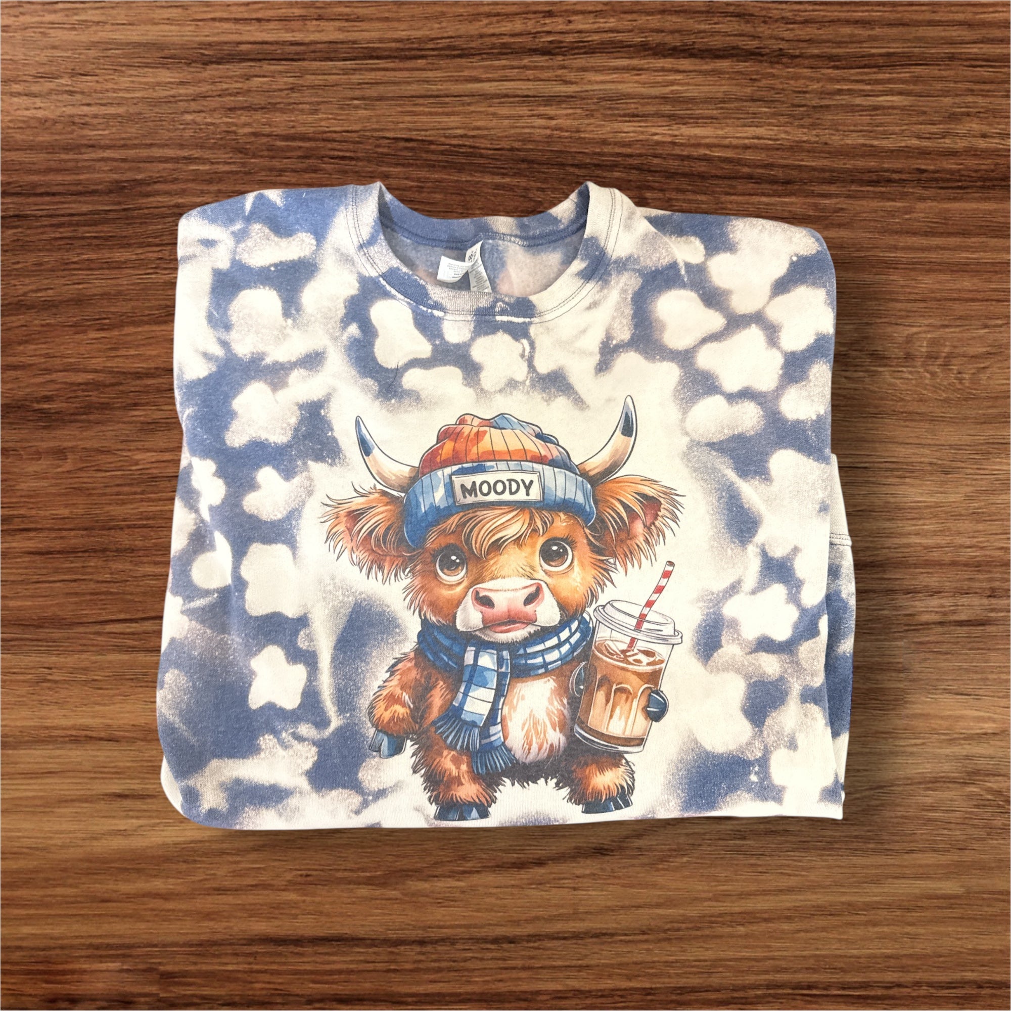 Moody Cow With Scarf sweatshirt