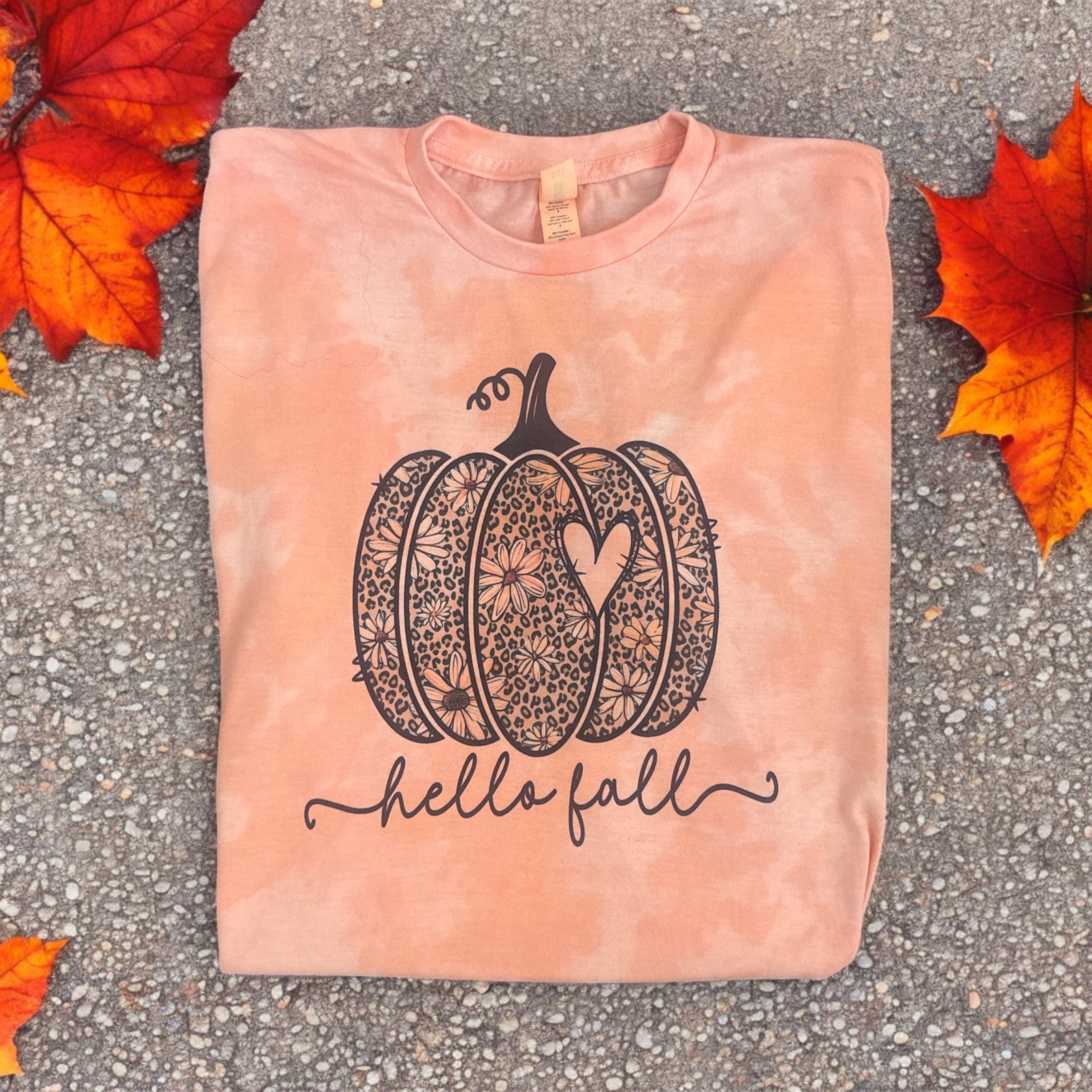 Hello Fall Tie Dye T Shirt