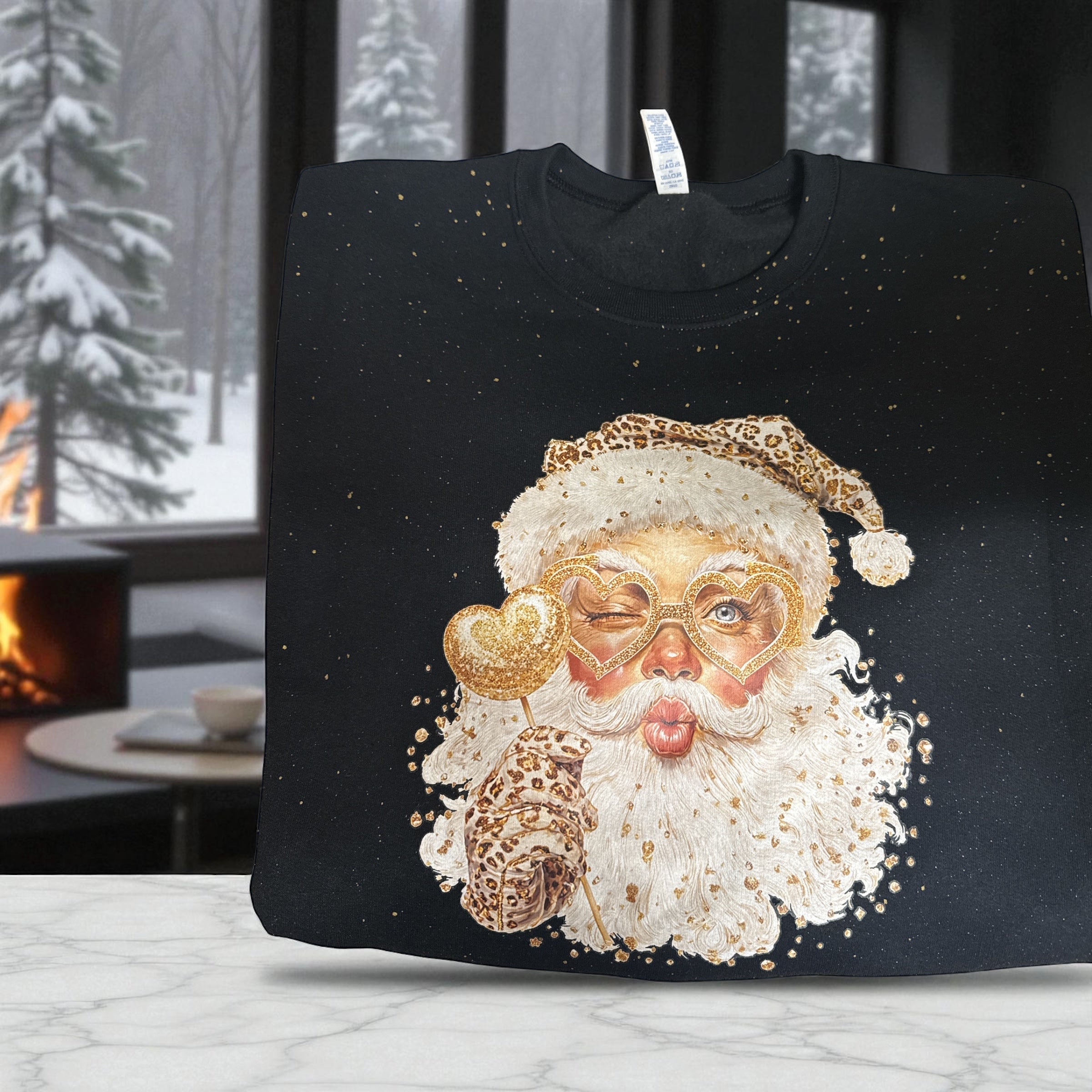 Leopard Santa Sweatshirt