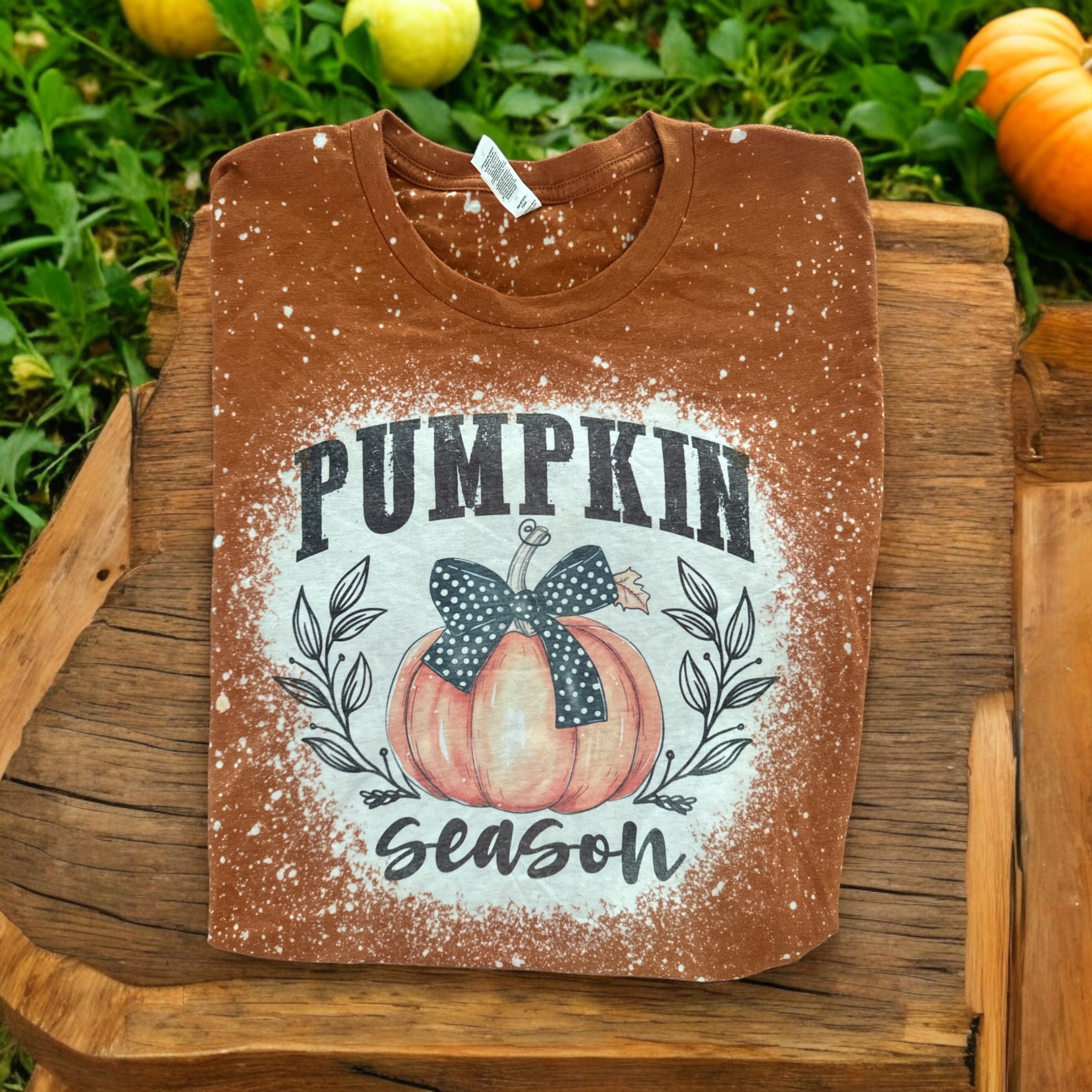 Pumpkin Season Bleached T Shirt/sweatshirt