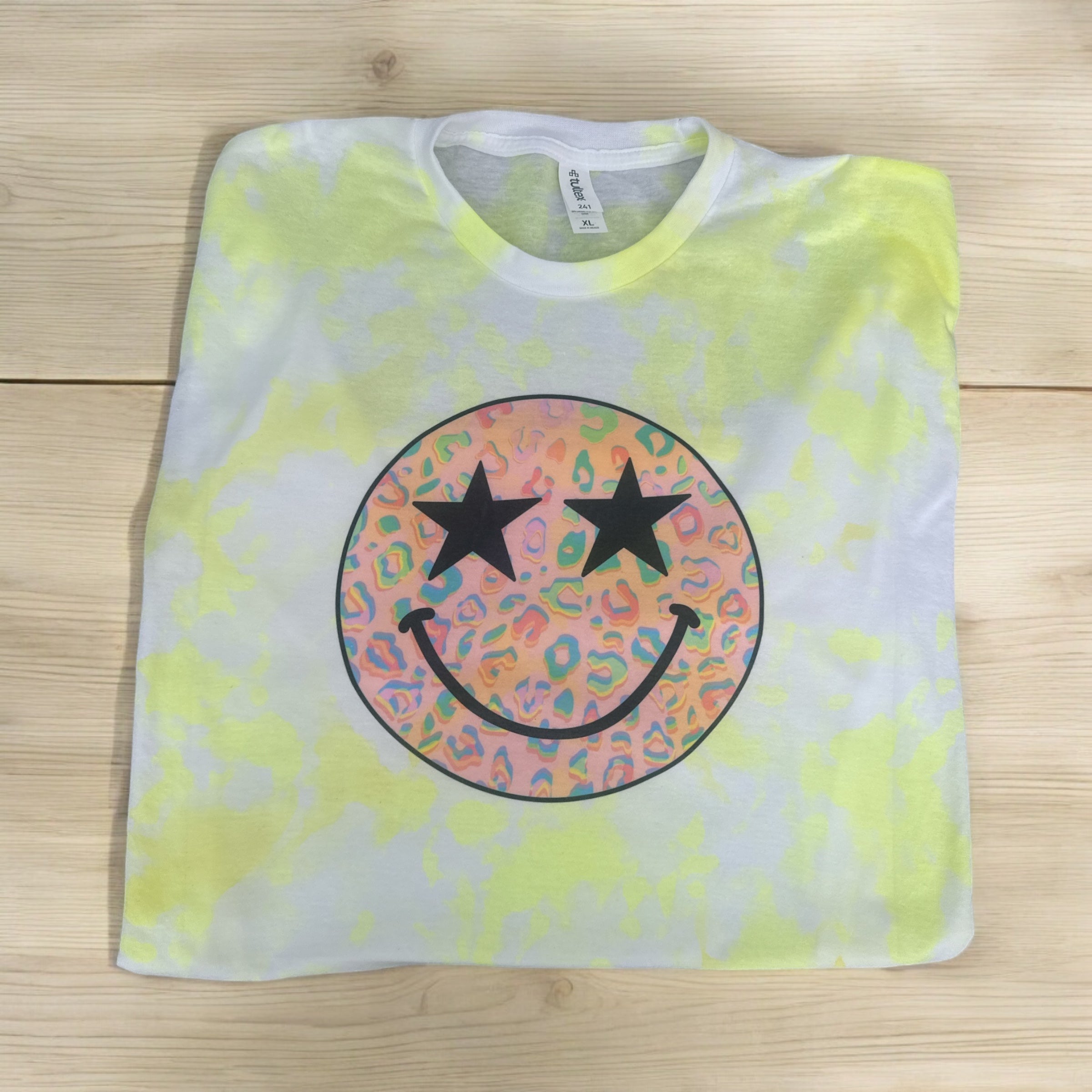 Rockstar Smiley Tie Dye T Shirt