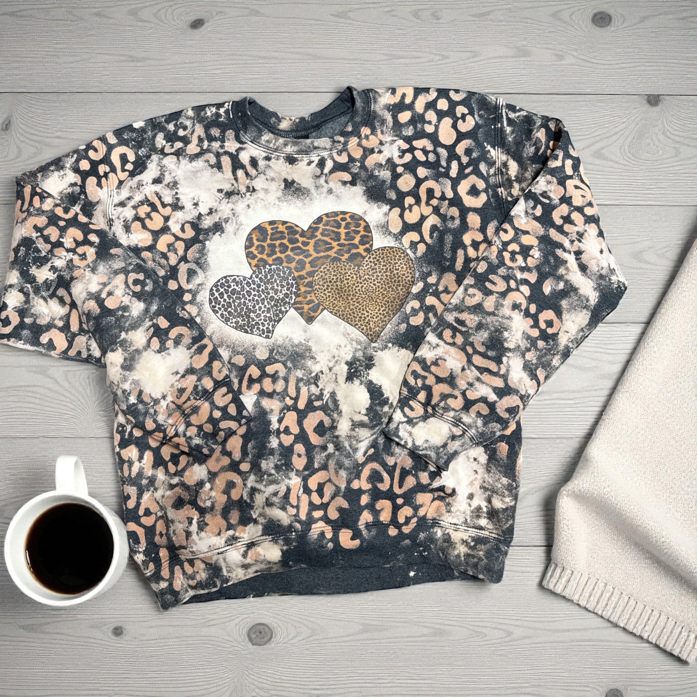 Leopard Heart Trio Sweatshirt
