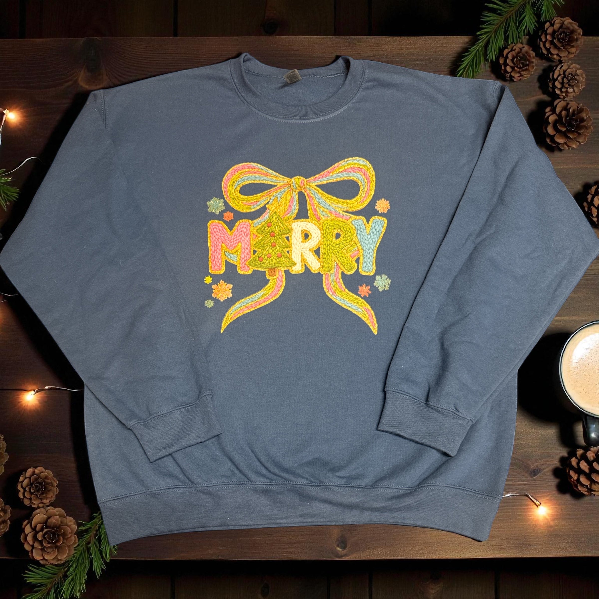 Merry Bow Christmas Sweatshirt