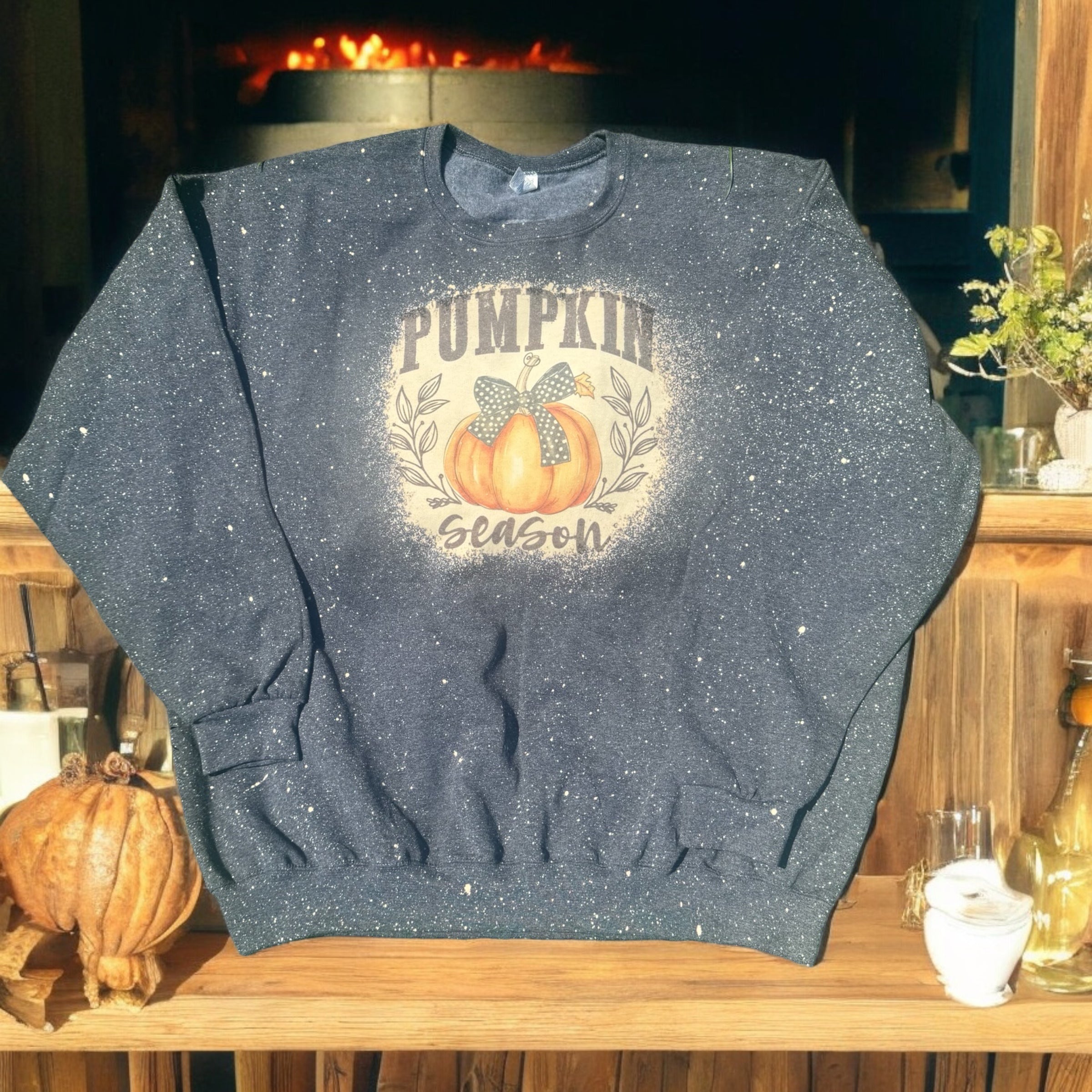 Pumpkin Season Bleached T Shirt/sweatshirt