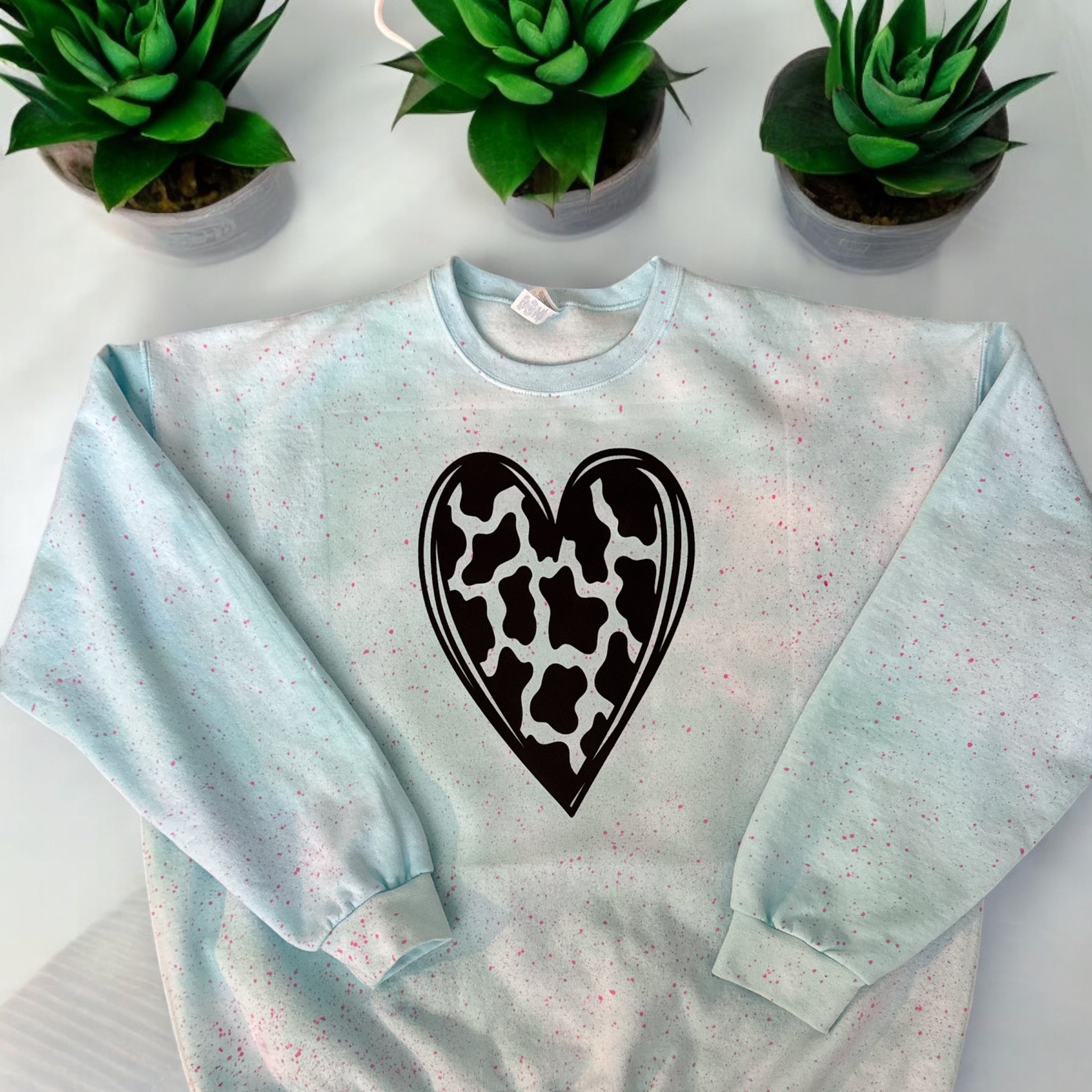 Cowhide Heart Sweatshirt