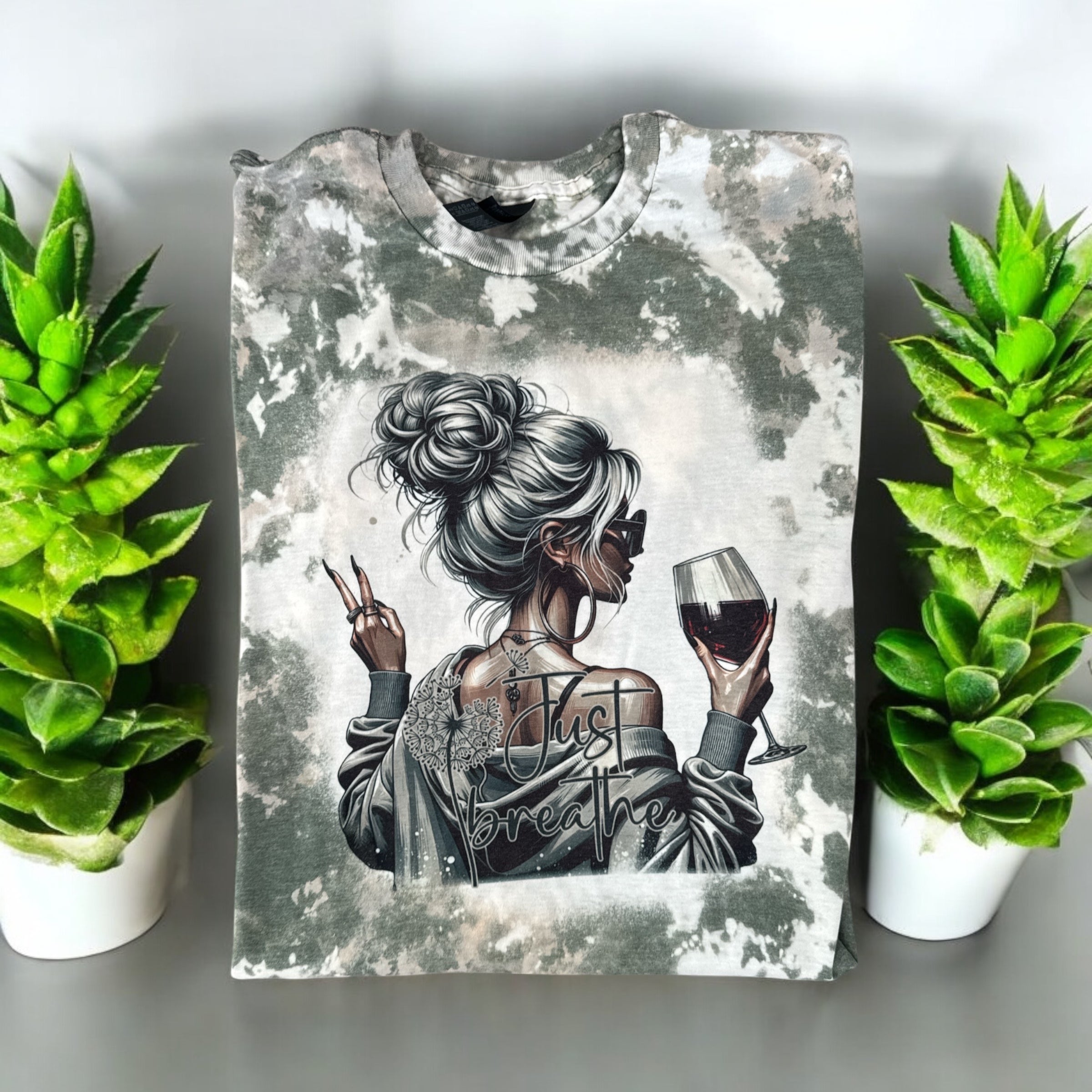 Just Breathe Girly T Shirt