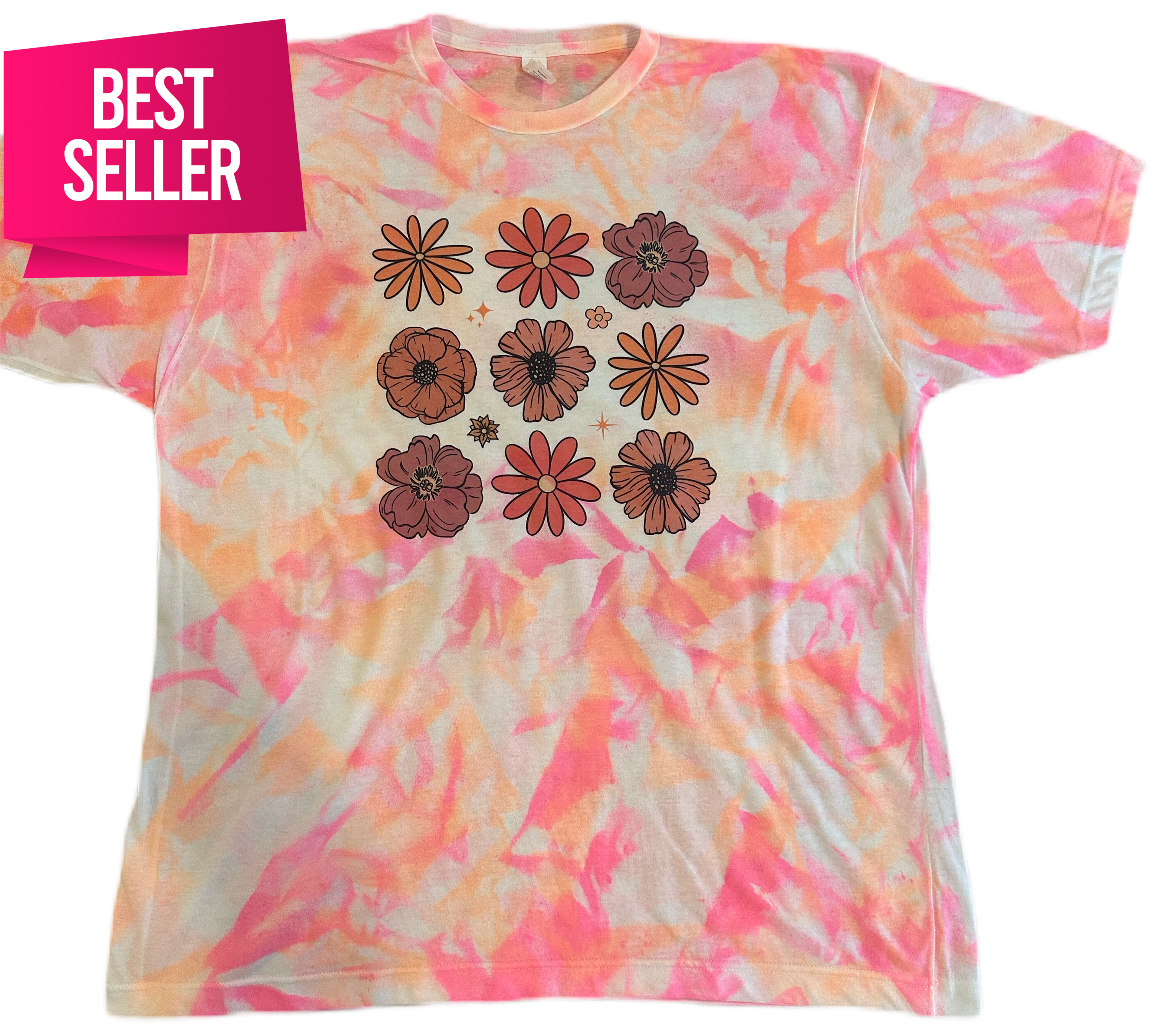 Summer Flowers Tie Dye Tee