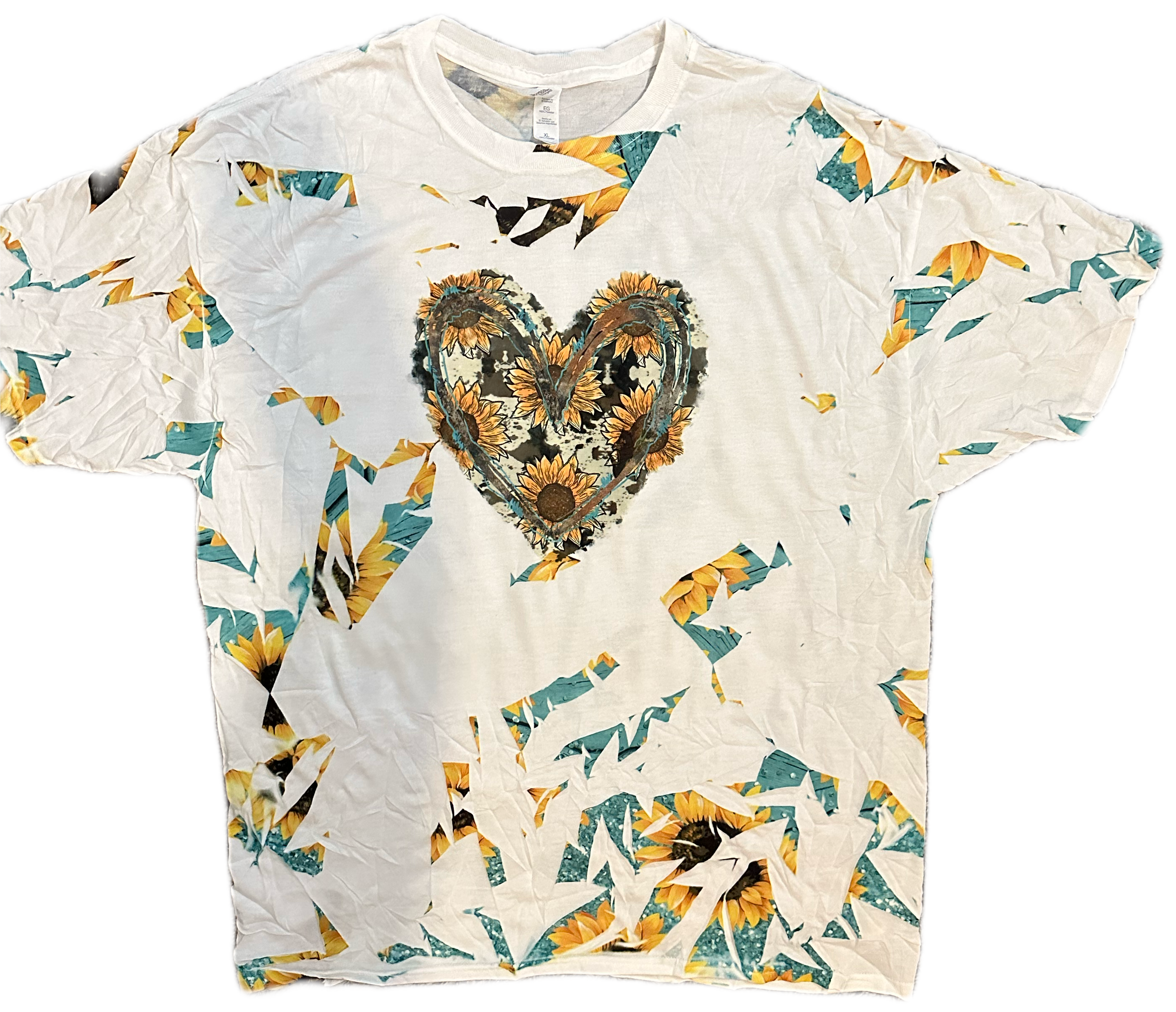 Sunflower Heart Shatter Tee