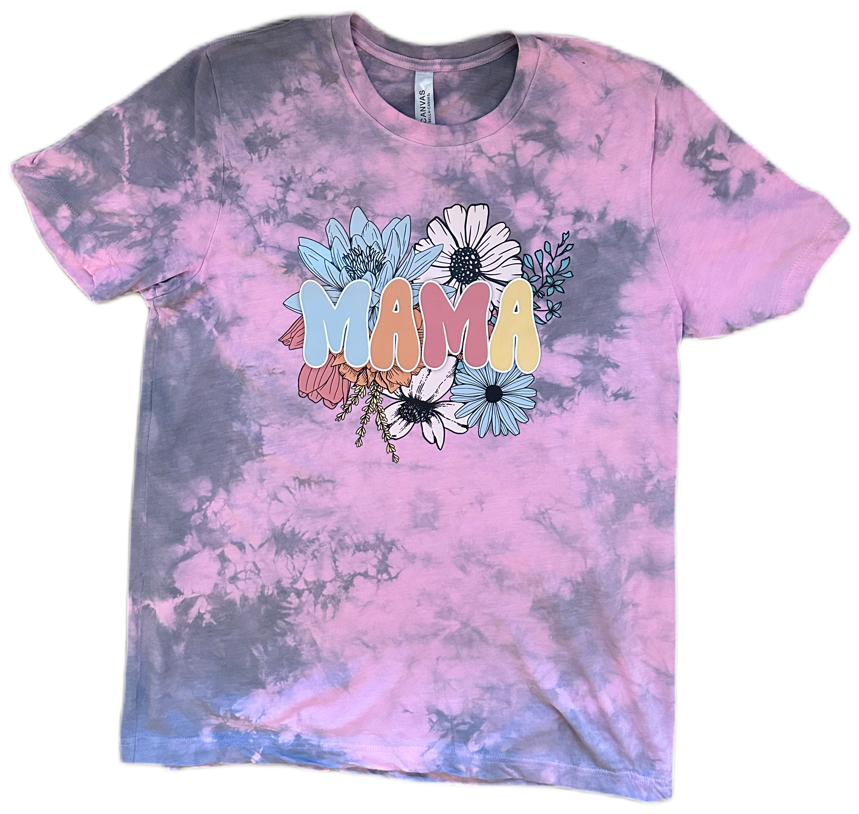 Mama Floral Tie Dye Tee