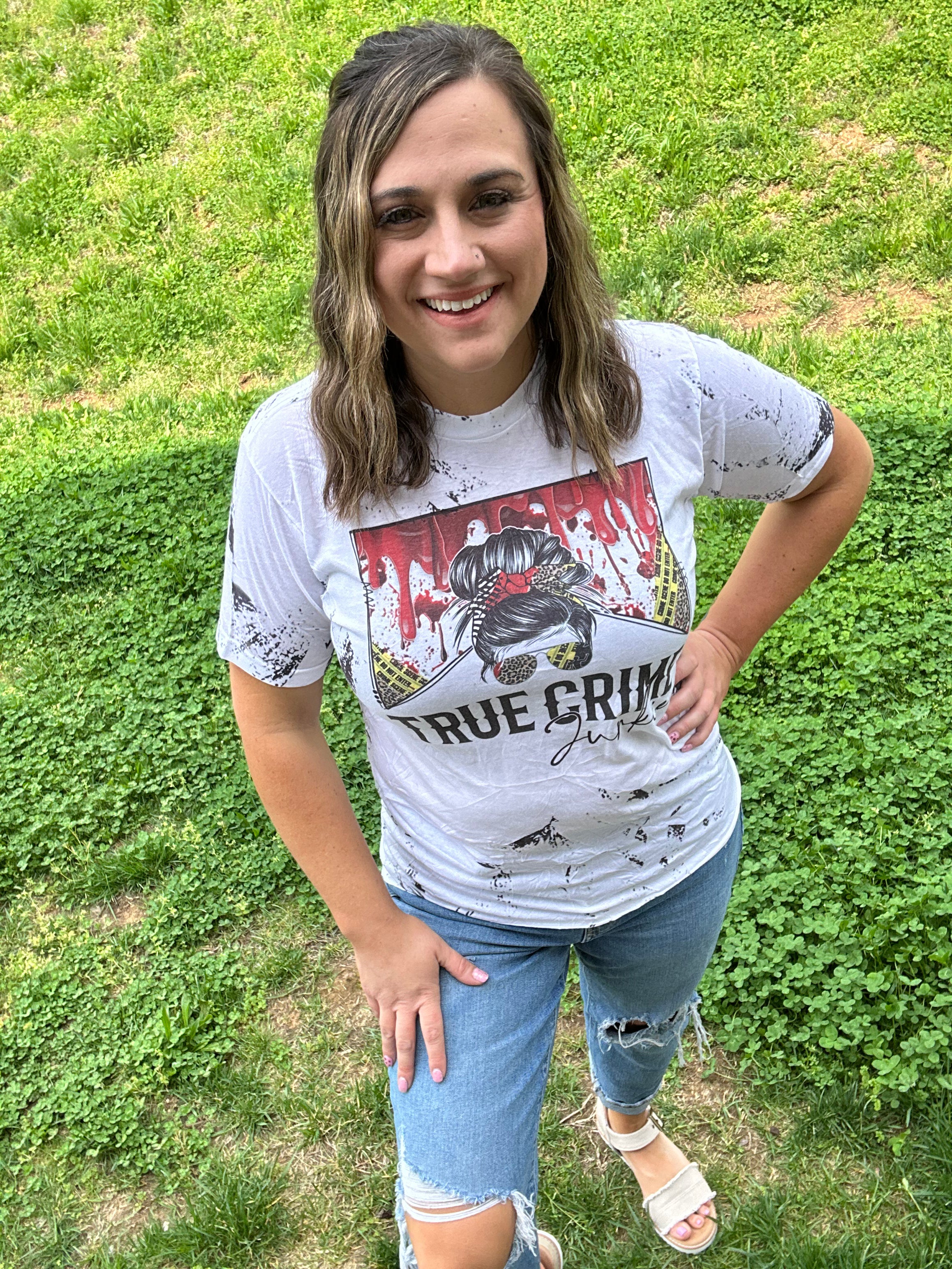 True Crime Junkie Shatter Tee