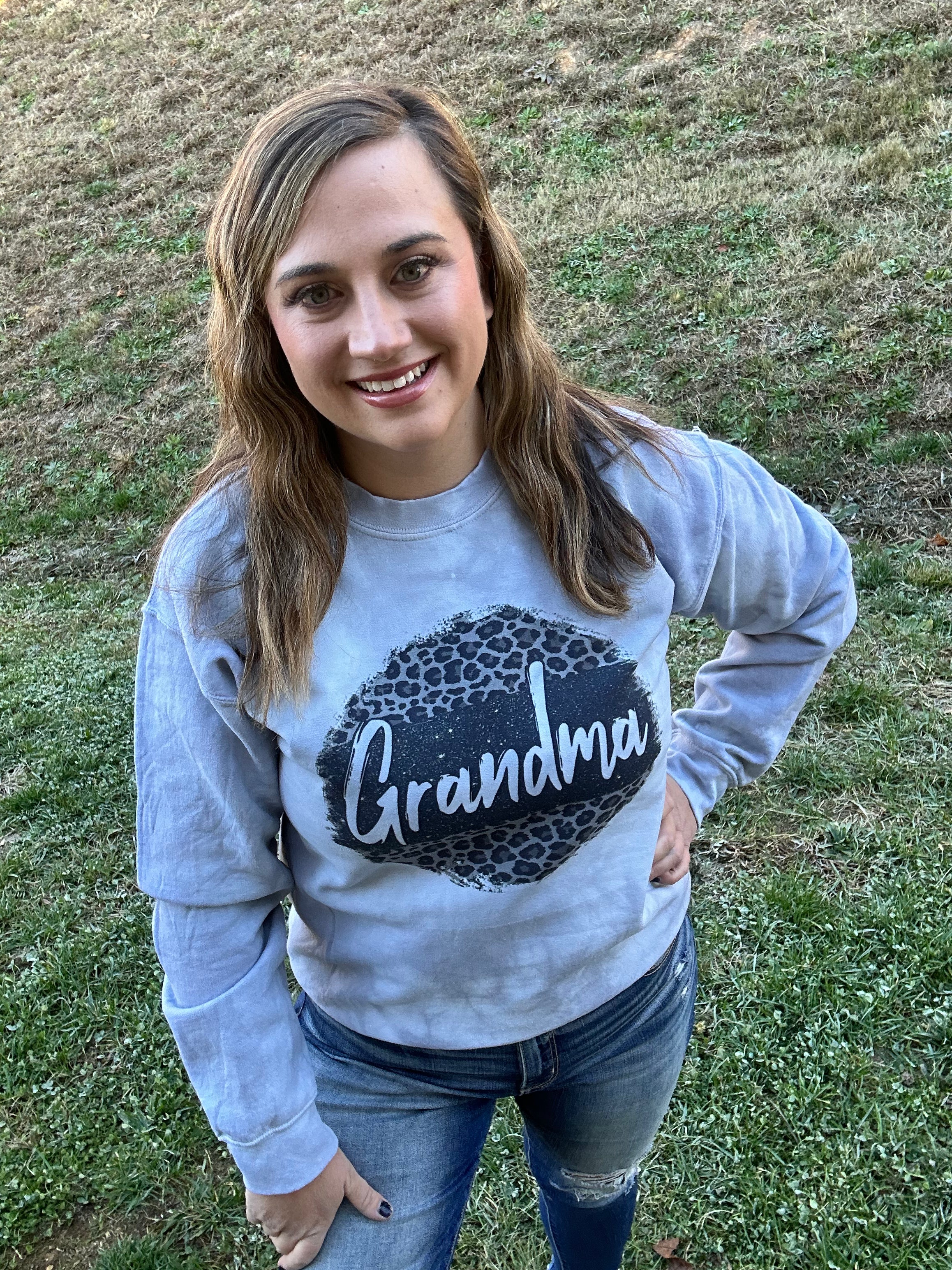 Leopard Print Grandma Tye Dye Sweatshirt