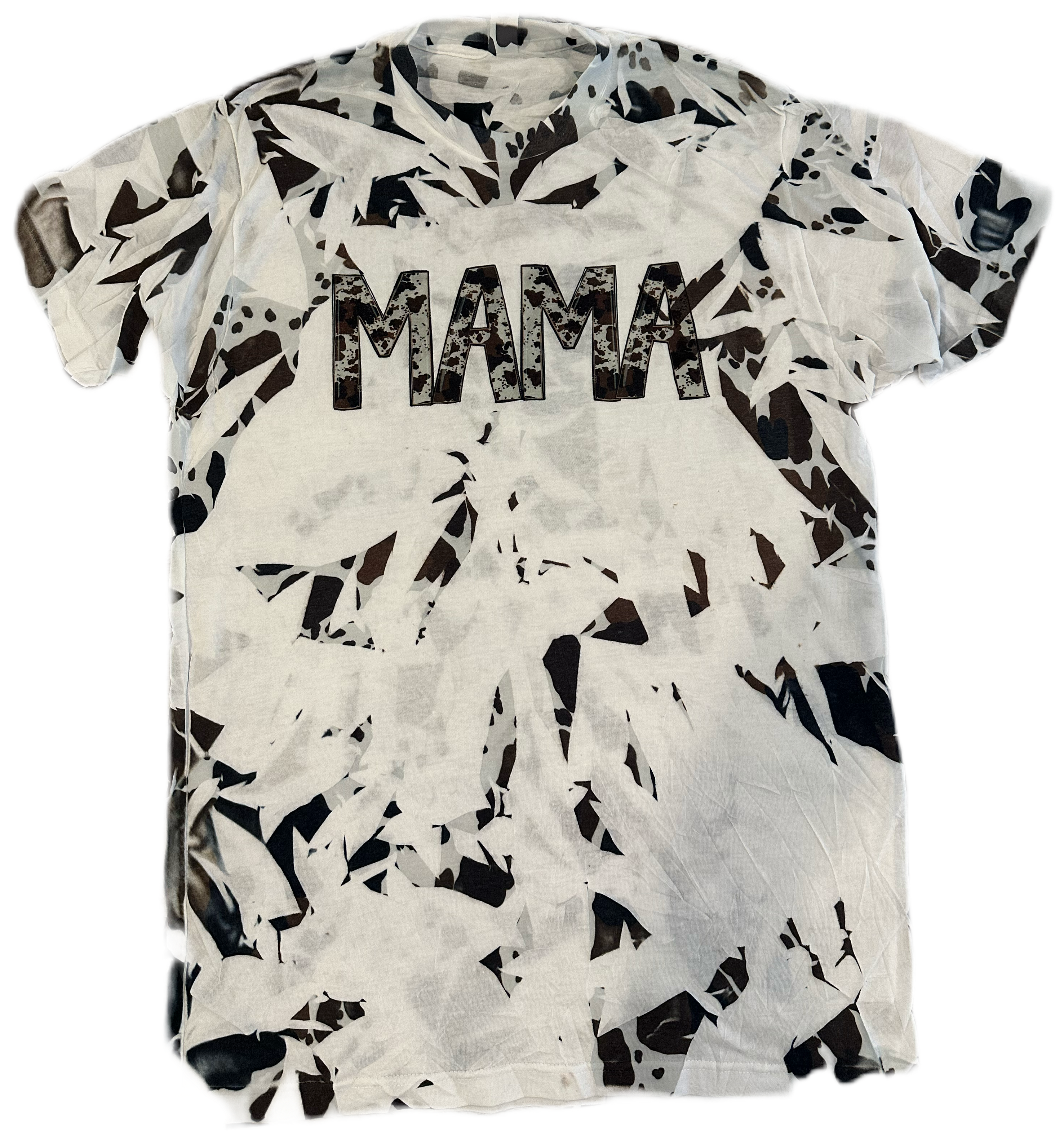 Mama Cow Print Shatter Tee