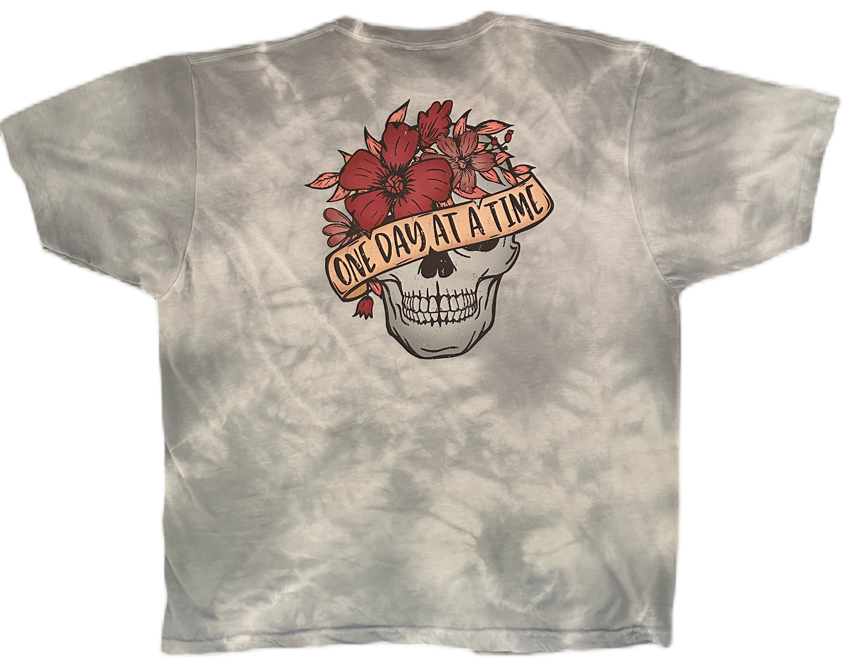 One Day At a Time Skull Tie Dye Tee